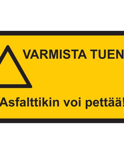 Kindlustage tugi, kleebis, 200x300 mm