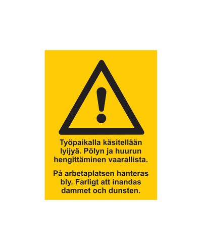 Pliid käideldakse töökohal, kleebis, 200x300 mm