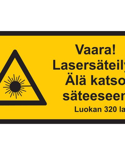 Laserkiirguse oht, kleebis, 400x200 mm