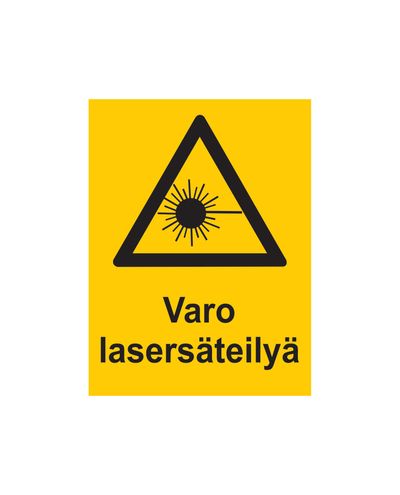 Hoiduge laserkiirgusest, kleebis, 200x300 mm