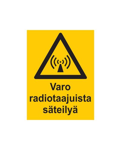 Hoiduge raadiosageduskiirgusest, kleebis, 200x300 mm