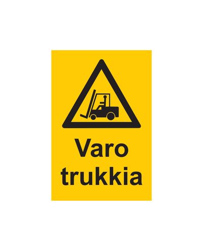 Kahveltõstukite eest ettevaatust, kleebis, 200x300 mm