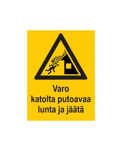 Hoidu langeva lume ja jää eest, kleebis, 200x300 mm