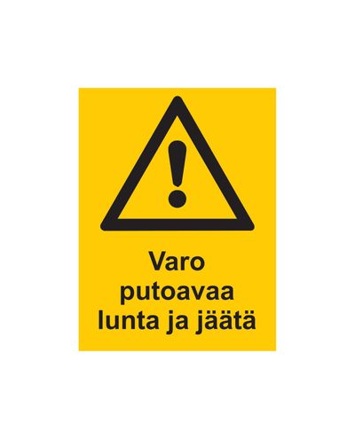 Hoidu langeva lume ja jää eest, kleebis, 200x300 mm