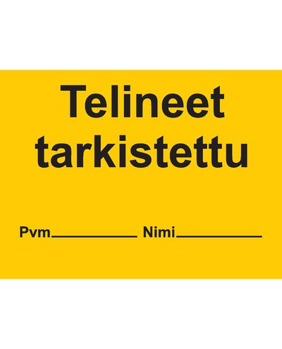 Kontrollitud riiulid, kleebis, 400x200 mm