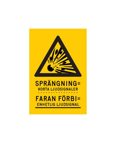 Spränning Faran Förbi, Kleebis, 200x300 mm