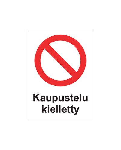 Kauplemine keelatud, kleebis, 200x300 mm