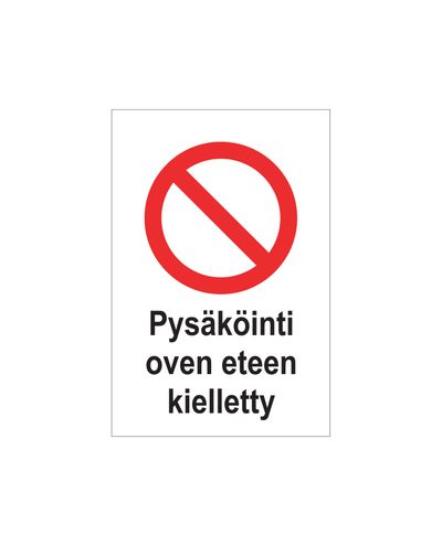 Ukse ees parkimine keelatud, kleebis, 200x300 mm Ukse ees parkimine keelatud, kleebis, 200x300 mm