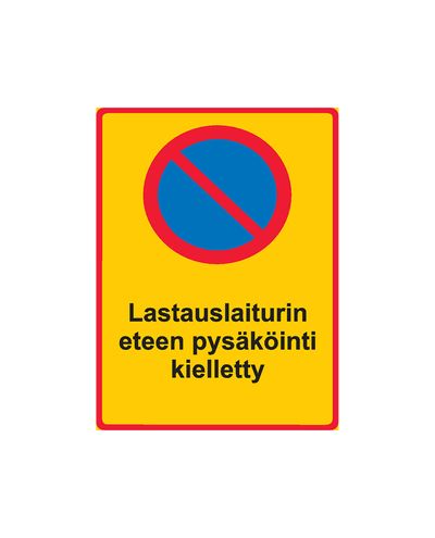 Laadimisdoki ees parkimine keelatud, kleebis, 200x300 mm
