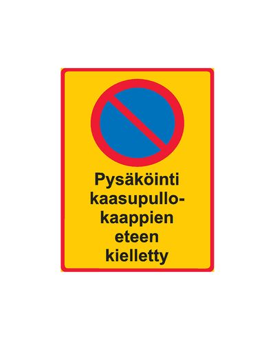 Gaasiballoonikappide ees parkimine keelatud, kleebis, 200x300 mm