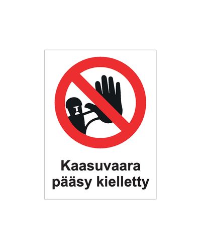 Gaasioht, sisenemine keelatud, kleebis, 200x300 mm