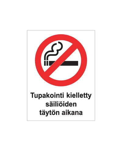 Paakide täitmise ajal suitsetamine keelatud, kleebis, 200x300 mm