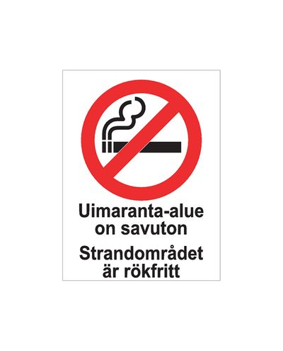 Rannaala on suitsuvaba Rootsi kleebis, 200x300 mm