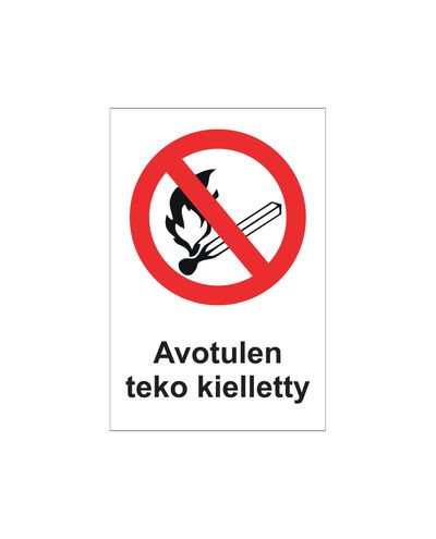 Lahtise tule tegemine keelatud, kleebis, 200x300 mm