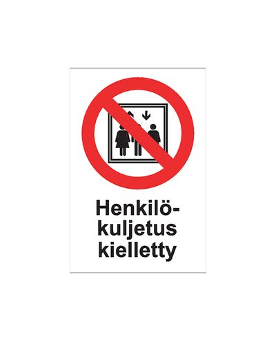 Reisijatevedu keelatud, kleebis, 200x300 mm