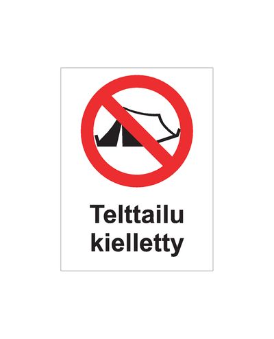 Telkimine keelatud, kleebis, 200x300 mm