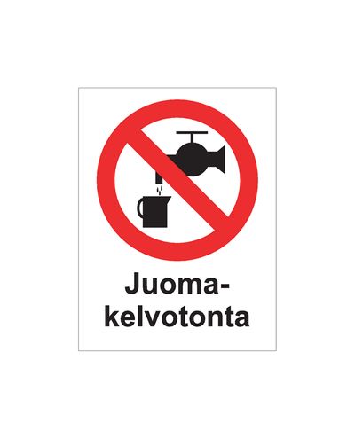 Joogikõlblik, kleebis, 200x300 mm
