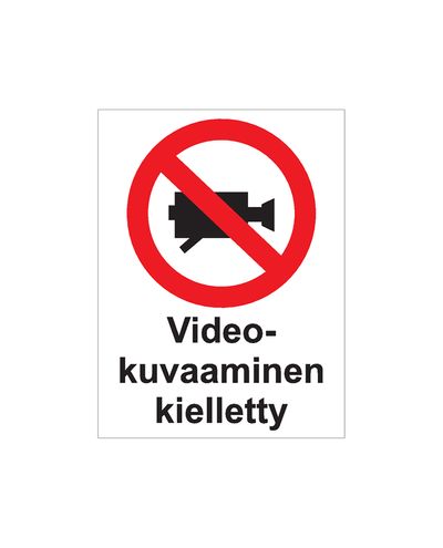 Videosalvestus keelatud, kleebis, 200x300 mm