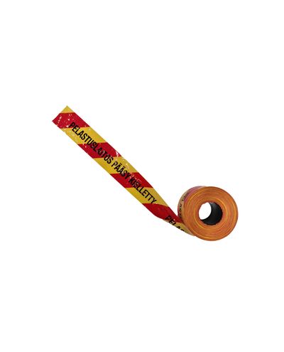 Punane/kollane teip 80mm x 500m/rull (päästeteenistusele juurdepääs keelatud)