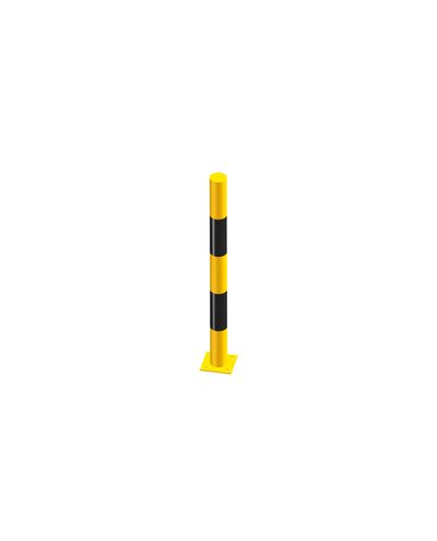 Poltidega kinnitatav turvapost, kollane/must, Ø76 mm / 1000 mm Poltidega kinnitatav turvapost, kollane/must, Ø76 mm / 1000 mm