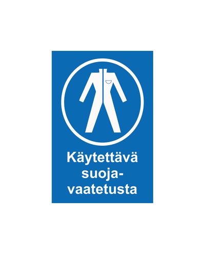 Kandke kaitseriietust, kleebis, 200x300 mm