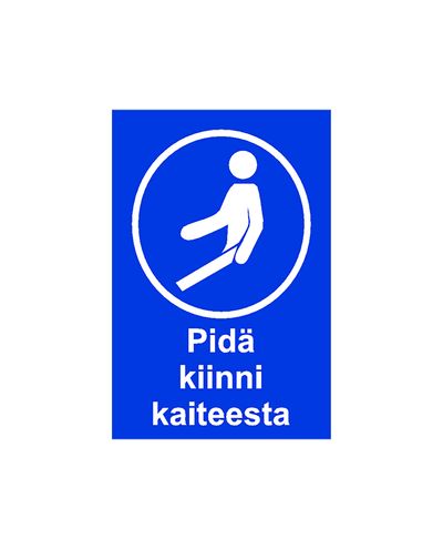 Hoia käsipuust kinni, kleebis, 200x300 mm