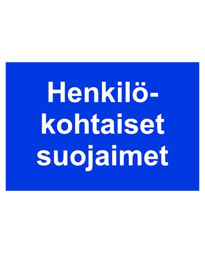 Isikukaitsevahendid, kleebis, 400x200 mm