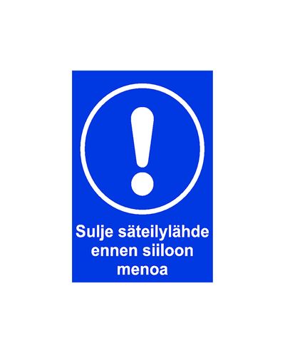 Kiirgusallika sulgemine, kleebis, 200x300 mm