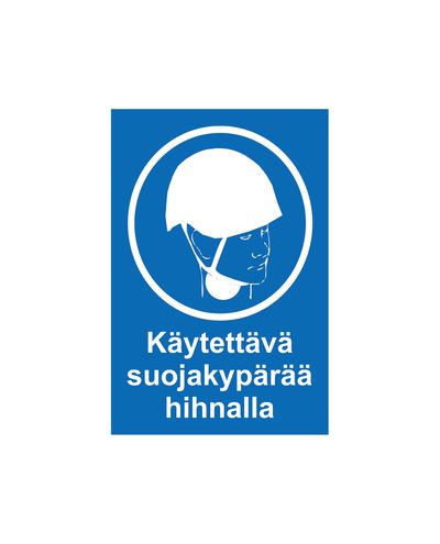 Kandke rihmaga kaitsekiivrit, kleebis, 200x300 mm