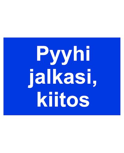 Palun pühkige oma jalgu, kleebis, 400x200 mm