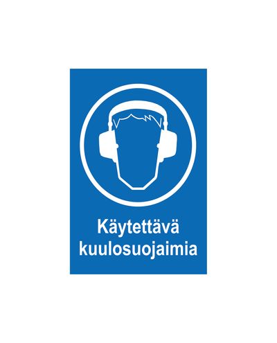 Kandke kuulmiskaitset, kleebis, 200x300 mm