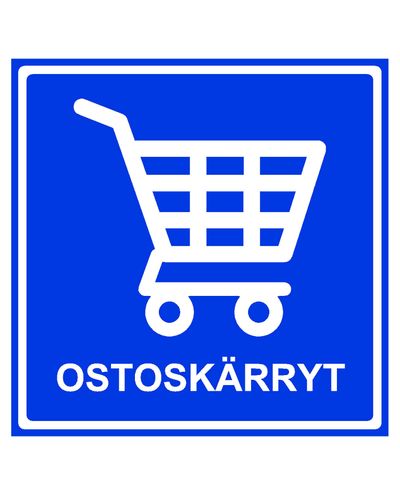 Ostukärud, kleebis, 400x400 mm