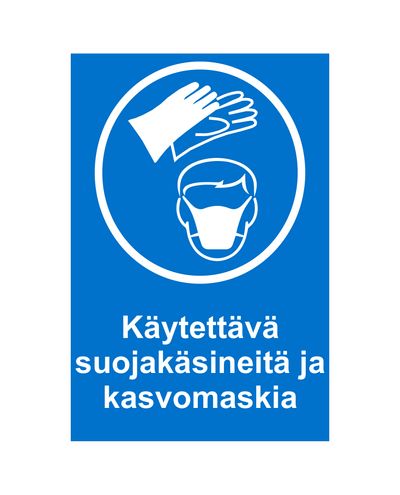 Kandke kaitsekindaid ja näomaski, Ibond, 200x300mm