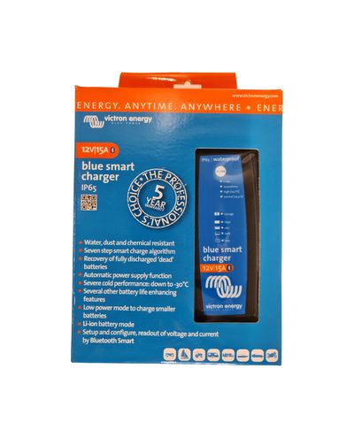 Akulaadija Victron, 12V/15A, automaatne laadija IP65, Bluetooth