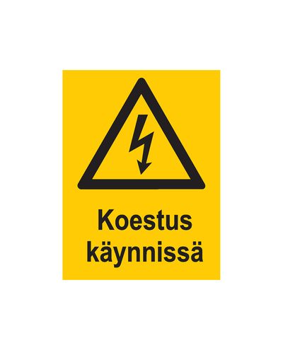 Testimine pooleli, kleebis, 200x300 mm