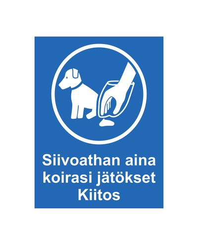 Palun koristage oma koera väljaheited alati käsitsi, Ibond, 200x300mm