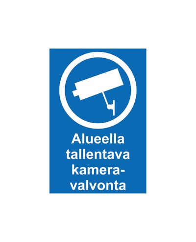 Ala salvestav kaameravalve, kleebis, 200x300 mm