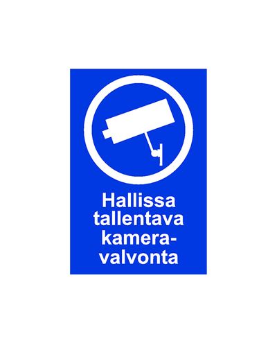Kaameravalve salvestus esikus, kleebis, 200x300 mm