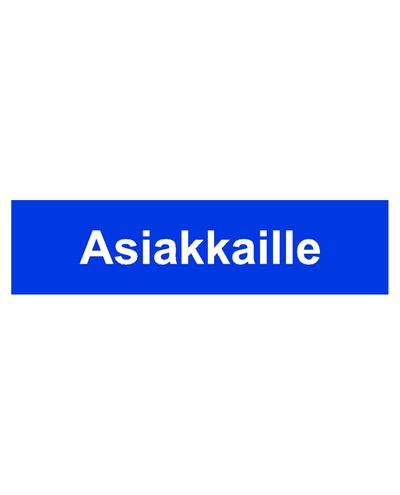 Klientidele, Kleebis, 400x100 mm