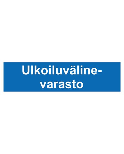 Välivarustuse hoiustamine, kleebis, 400x100 mm