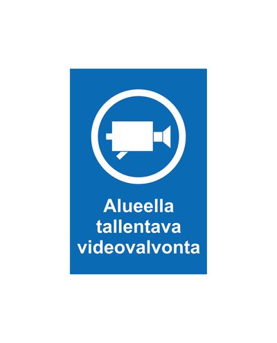 Videovalve piirkonnas, kleebis, 200x300 mm