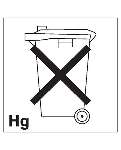 Hg, Kleebis, 200x200 mm