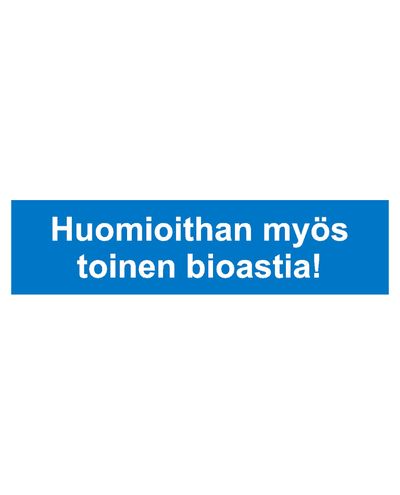 Palun pöörake tähelepanu ka teisele biokonteinerile, kleebis, 400x200 mm