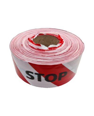 Tõkketeip punane/valge STOP 500m x 75mm