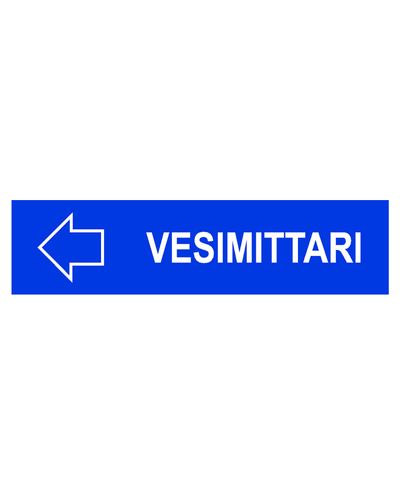 Veearvesti nool vasakule, kleebis, 400x100 mm