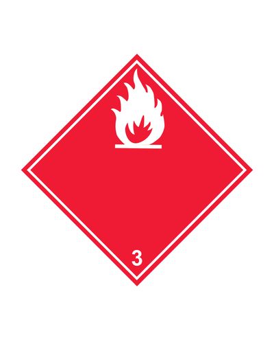 3. klassi tuleohtlikud vedelikud, kleebis, 100x100 mm