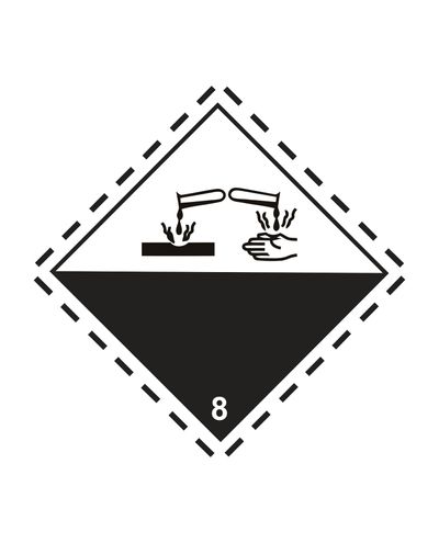 8. klassi söövitavad ained, kleebis, 100x100 mm