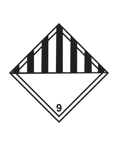 Klass 9 Muud ohtlikud kaubad, kleebis, 100x100 mm