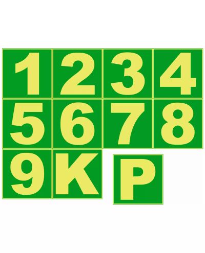 Korruse number, 1 mm paksune plastist tagasipeegeldav, 200x200 mm Korruse number, 1 mm paksune plastist tagasipeegeldav, 200x200 mm