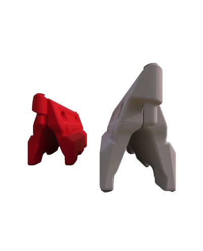 Täispuhutav plastpiire punane 1130x400x560mm, täis 60 kg